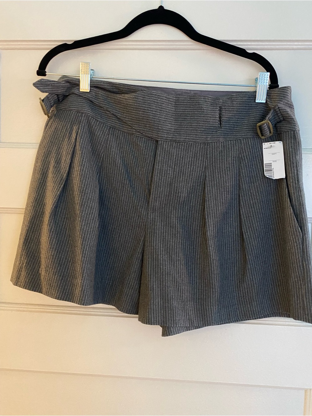 Anthropologie Pinstripe Pleated Shorts